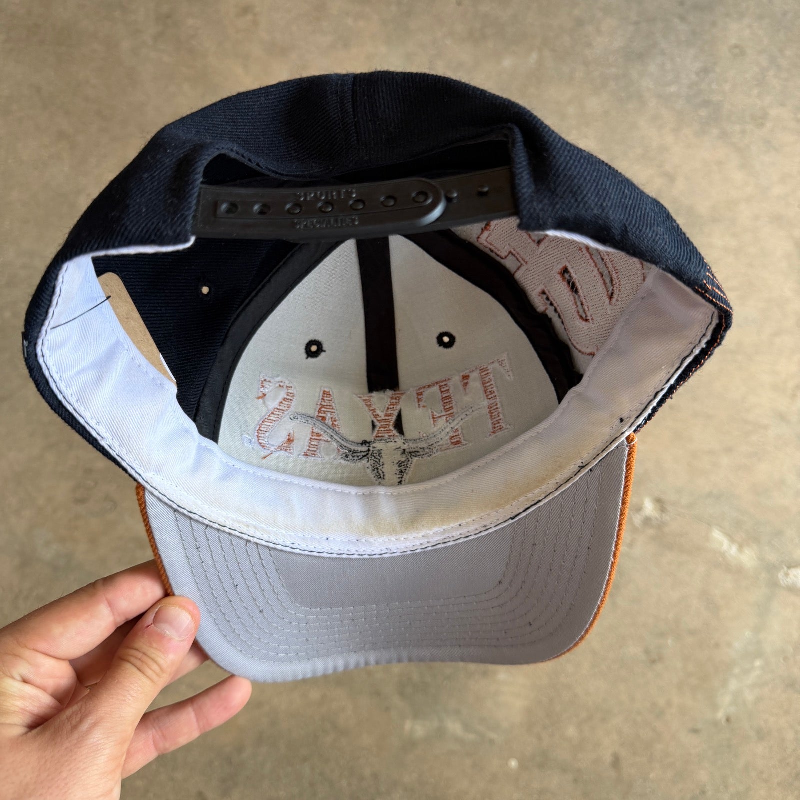 90s Navy Blue Texas Longhorns Sports Specialties Snapback Hat 5773