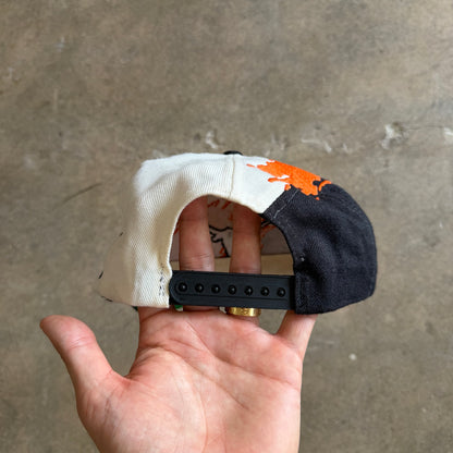 90s Black Texas Longhorns Logo Athletic Splash Snapback Hat 5772