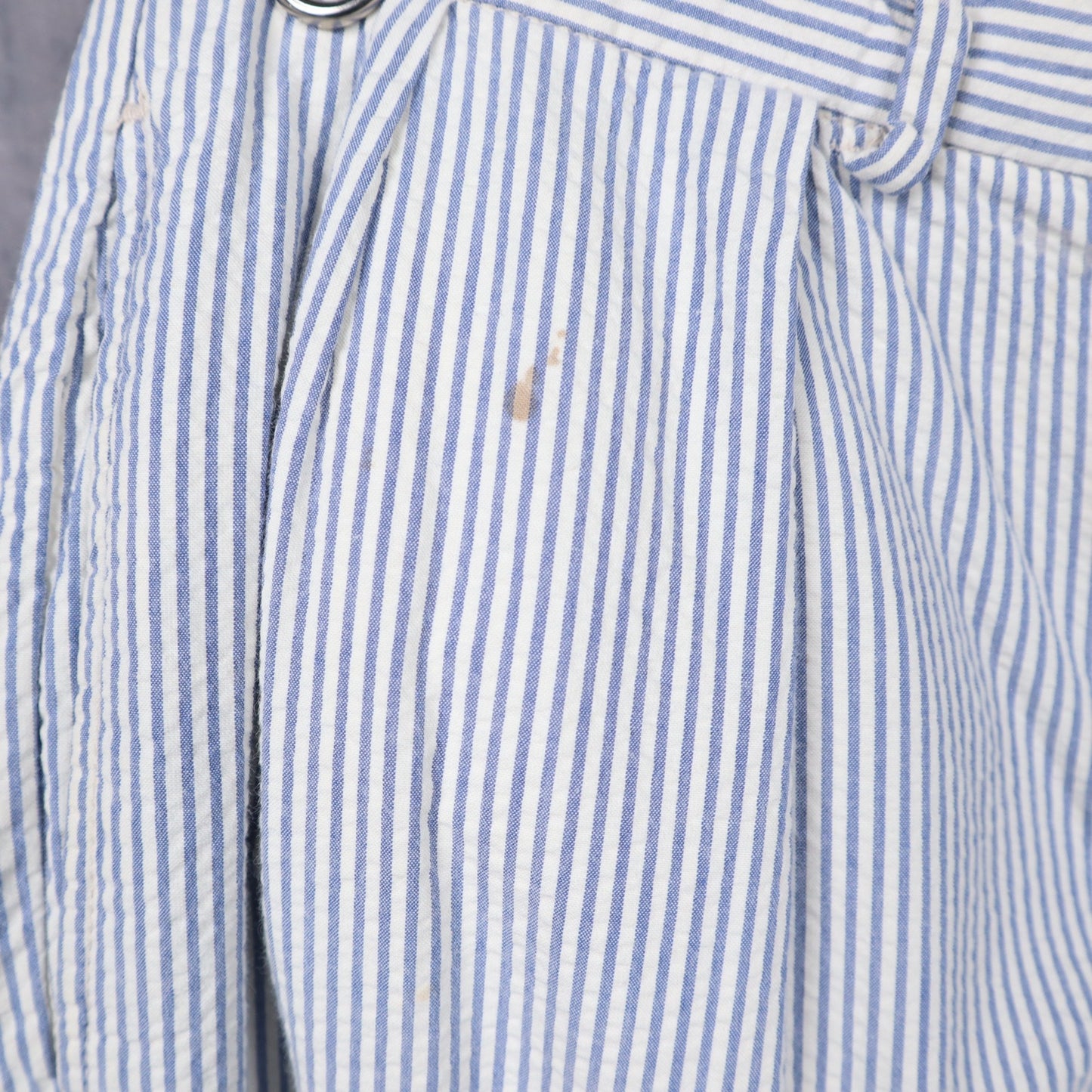90s Blue & White Polo by Ralph Lauren Seersucker Pleated Pants 5191