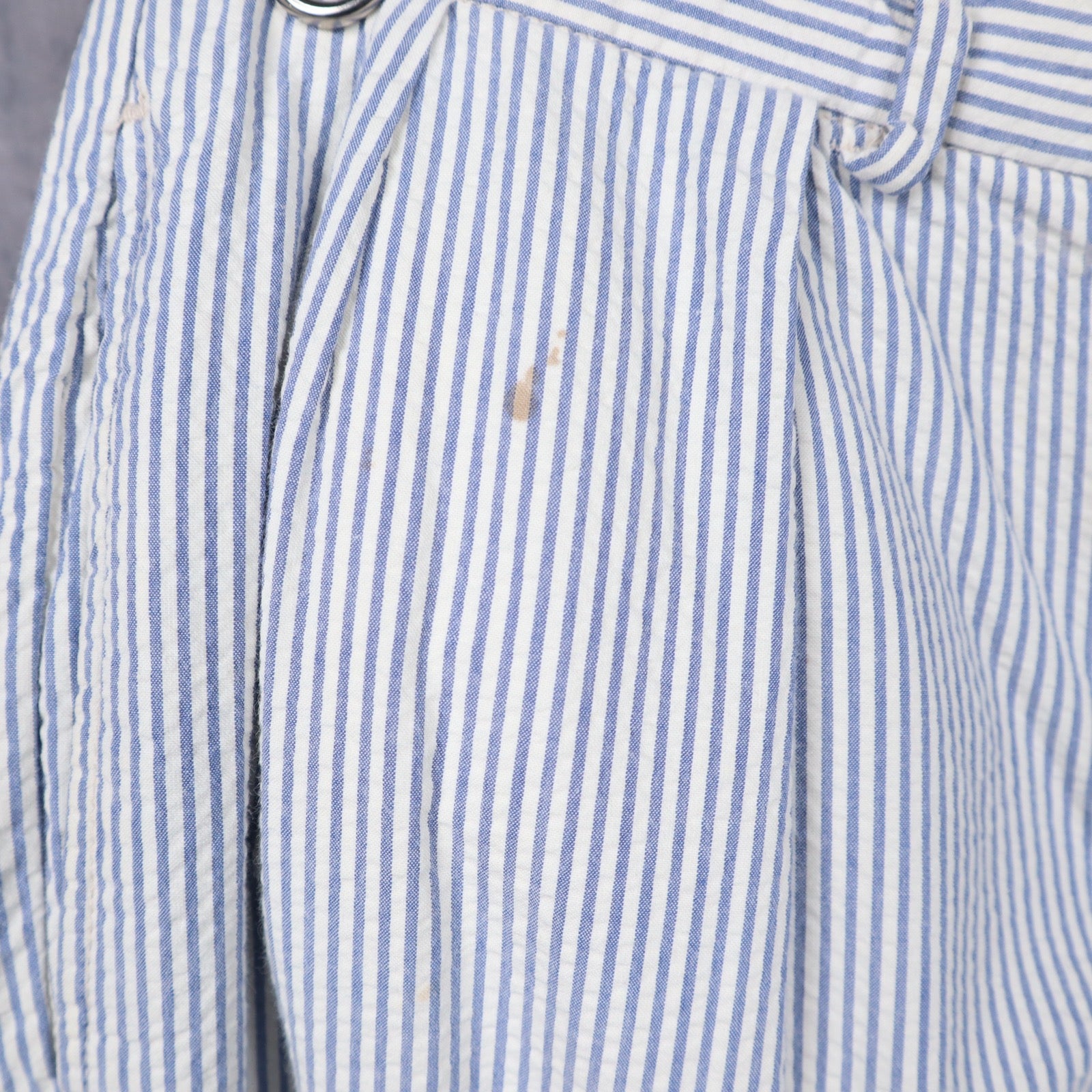 90s Blue & White Polo by Ralph Lauren Seersucker Pleated Pants 5191