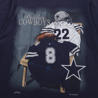 1994 Navy Blue Dallas Cowboys Locker Room Shirt 6551