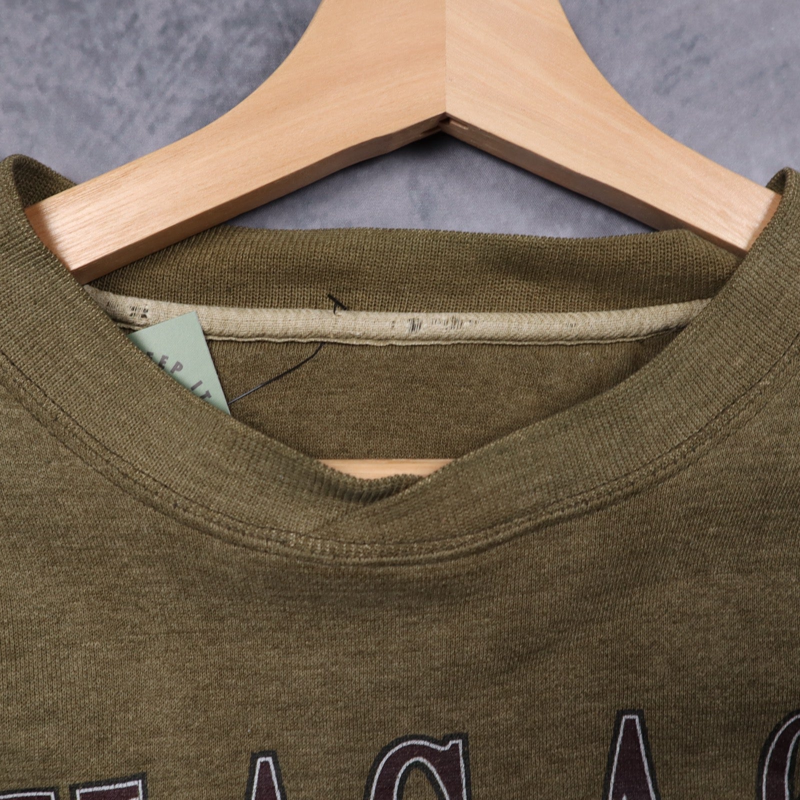 90s Olive Green Texas A&M Aggies College Station Crewneck 5137