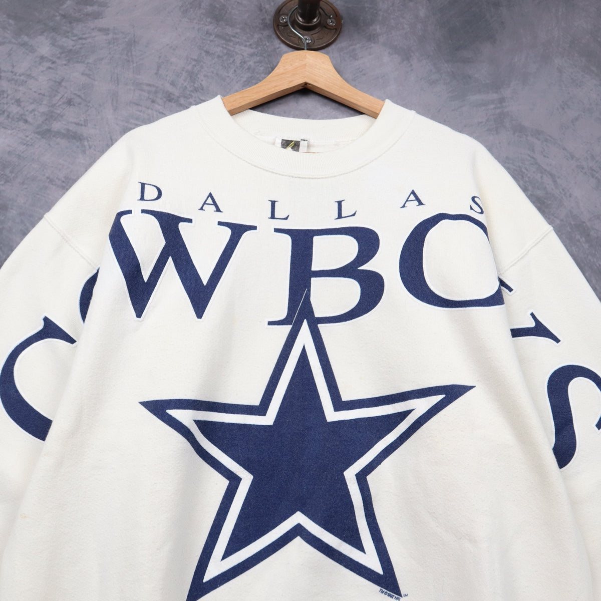 90s White Dallas Cowboys Wraparound Crewneck Sweatshirt 6633