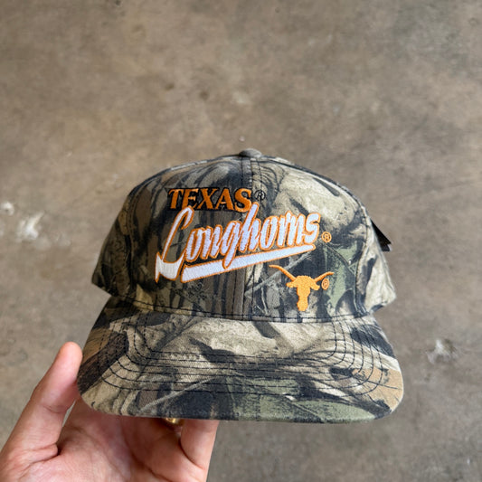00s Mossy Oak Camo Texas Longhorns Snapback Hat 5805