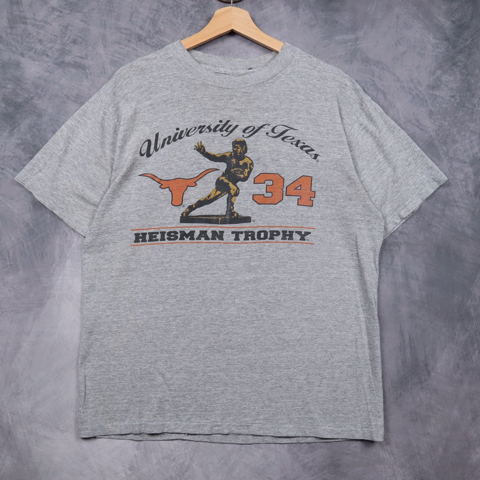 90s Grey University of Texas Heisman Trophy Shirt 5834