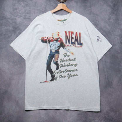 90s Grey Neal McCoy Hardest Working Entertainer Shirt 5444