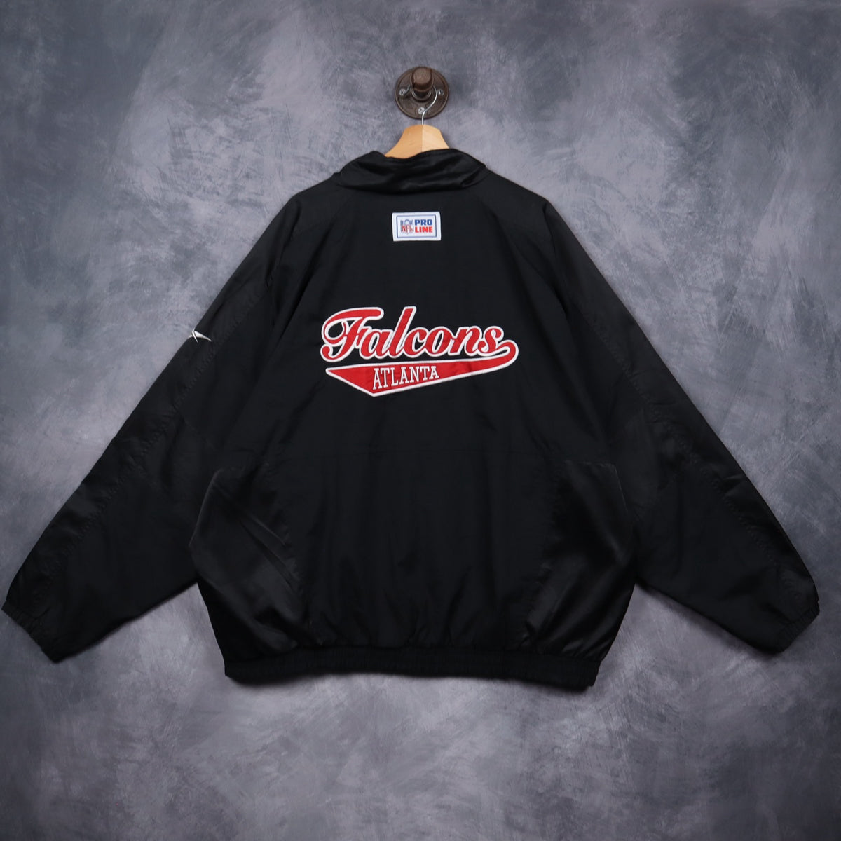 90s Black Atlanta Falcons Reebok Pro Line Jacket 6493