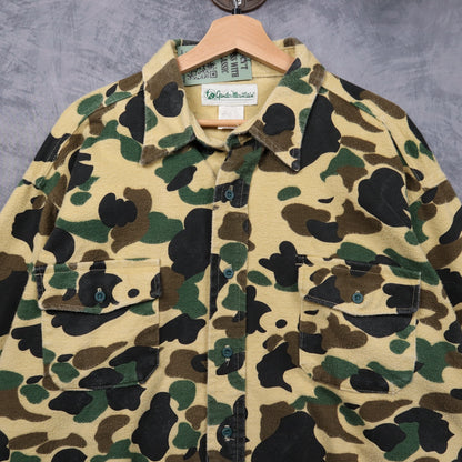 90s Gander Mountain Duck Camo Heavy Flannel Shirt 5472