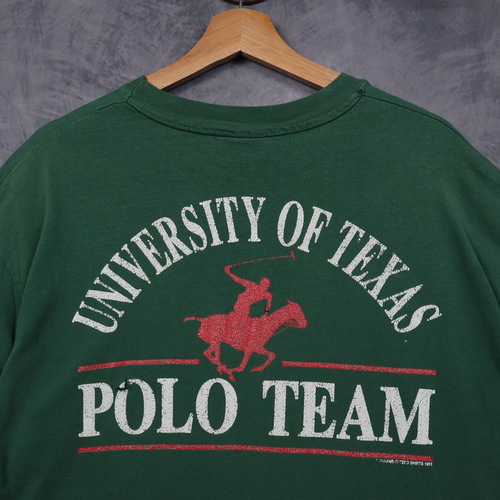 1993 Green University Of Texas Polo Team Shirt 5871