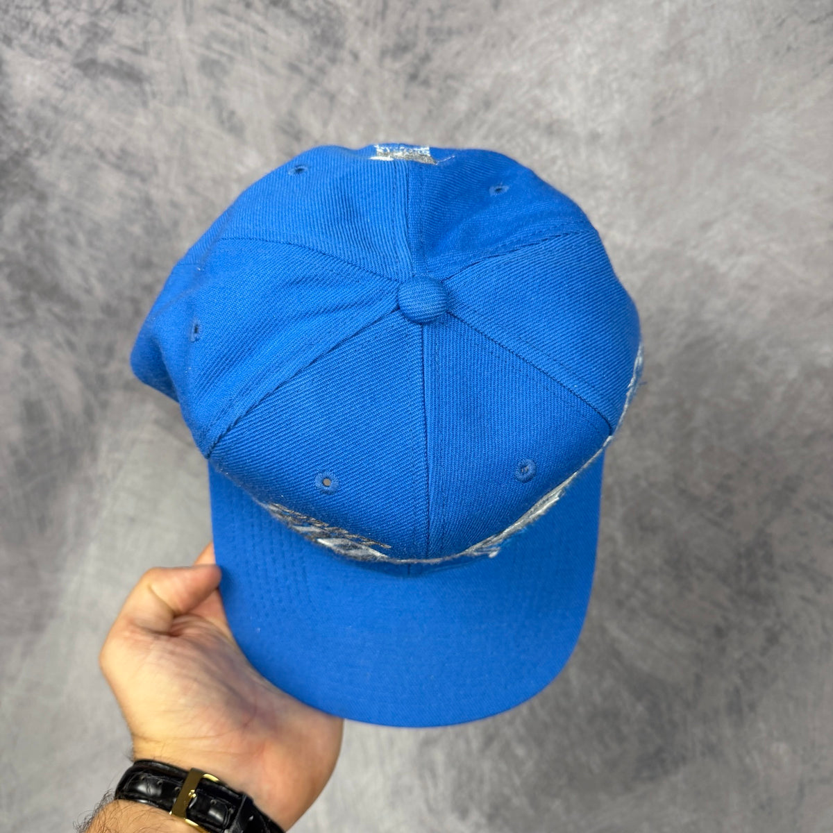 90s Blue Detroit Lions Sports Specialties Snapback Hat 6830