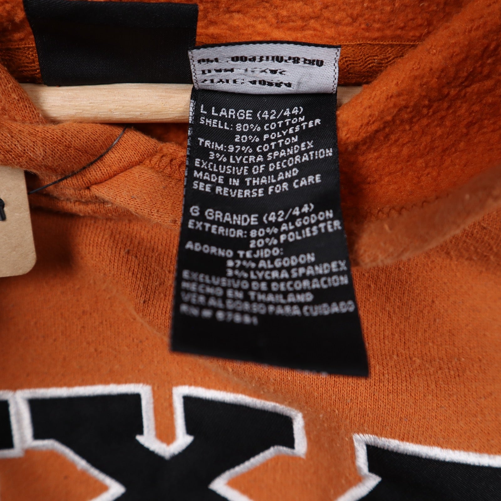 00s Orange University of Texas Longhorns Hoodie 5634