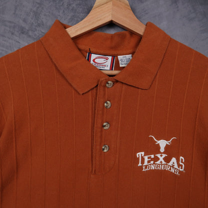 90s Burnt Orange Texas Longhorns Polo Shirt 5896