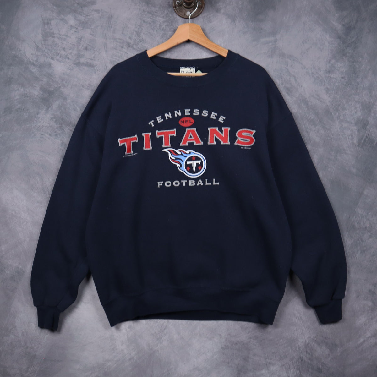 2001 Navy Blue Tennessee Titans Football Crewneck Sweatshirt 6445