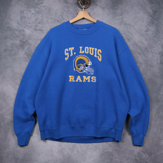 90s Blue St. Louis Rams Crewneck Sweatshirt 6481