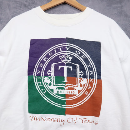 90s White University Of Texas Crewneck Sweatshirt 5706