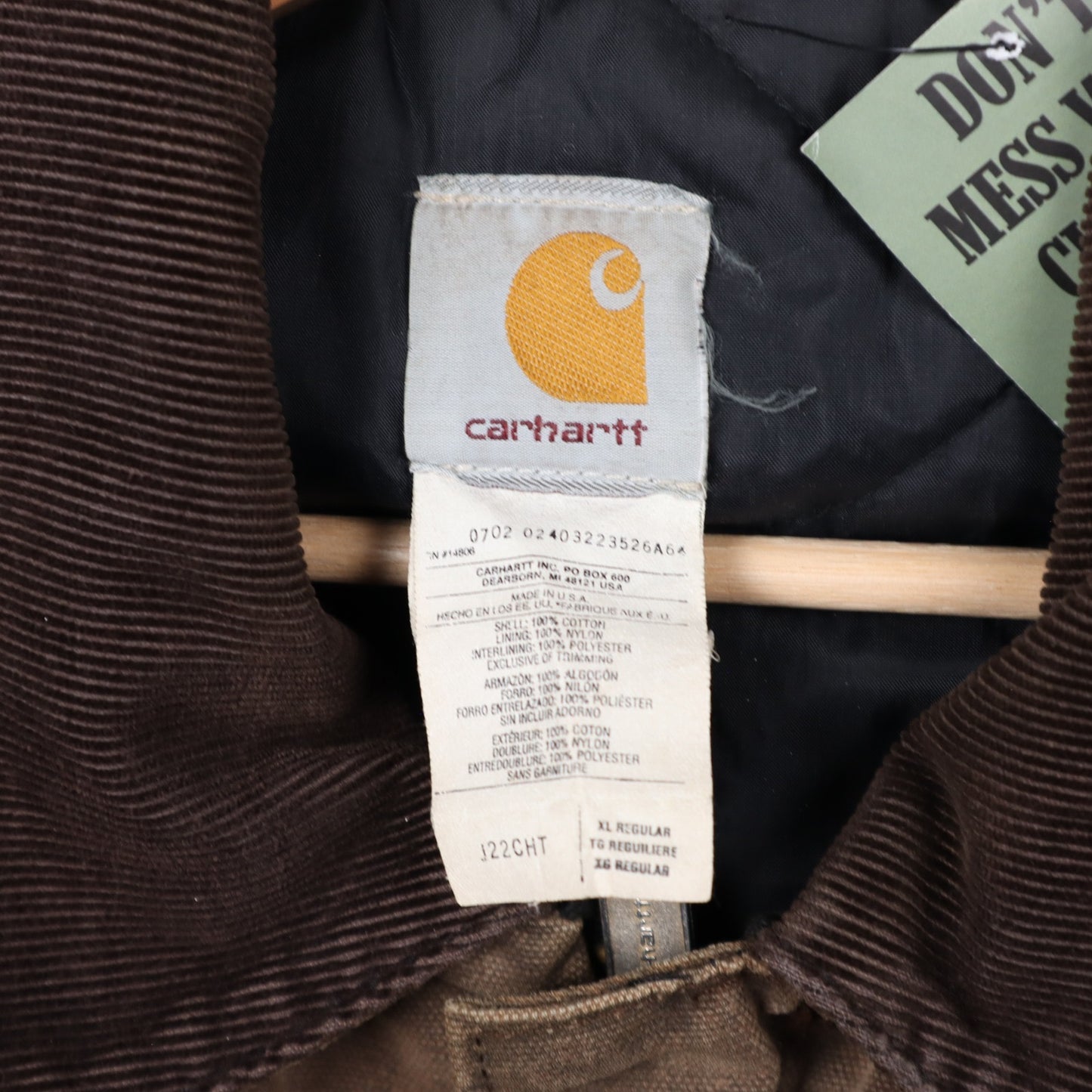 90s Brown Carhartt Cropped Arctic Work Jacket 4800