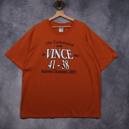 2005 Orange Texas Longhorns Vince Young National Champions Shirt 5851
