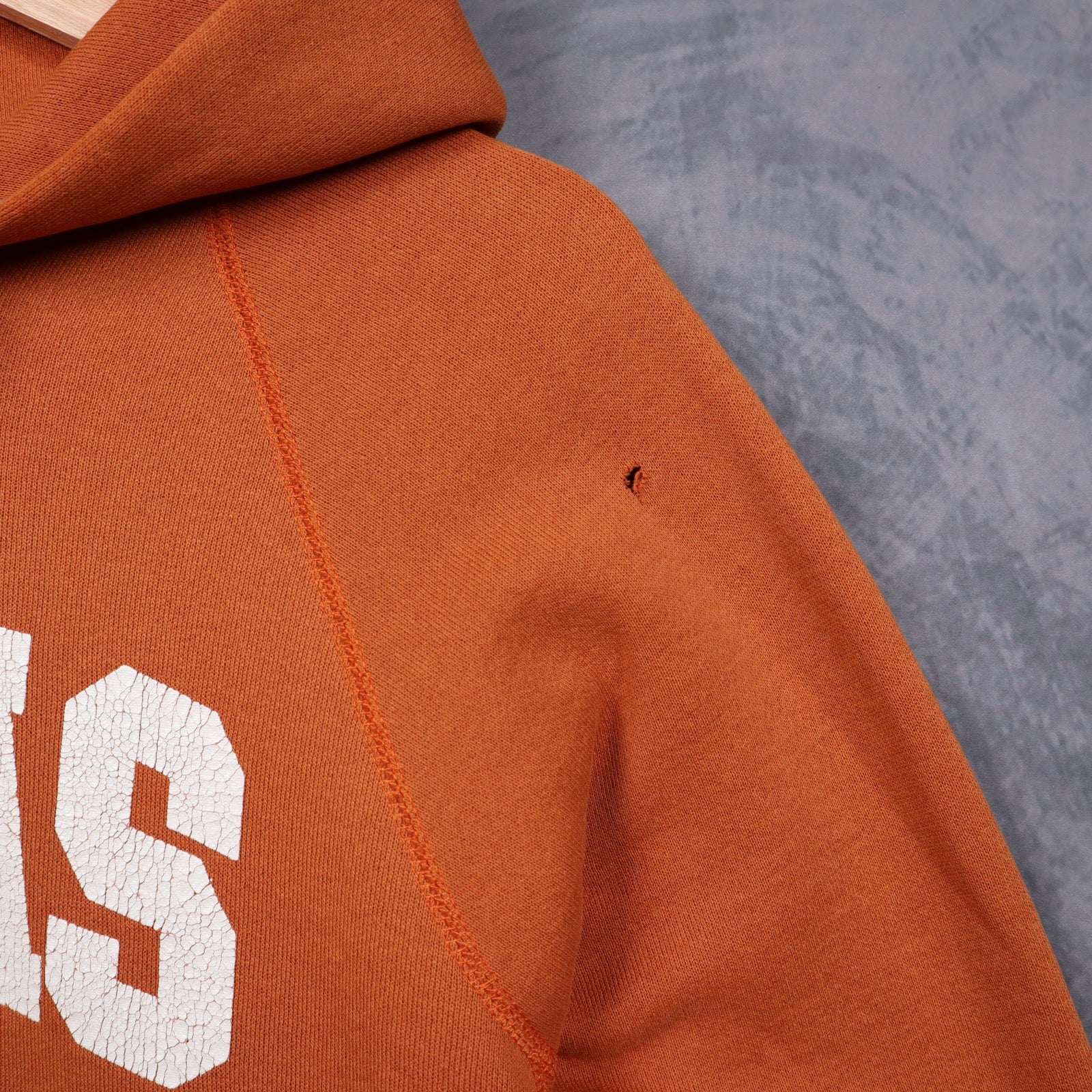 90s Burnt Orange Texas Hoodie 5621