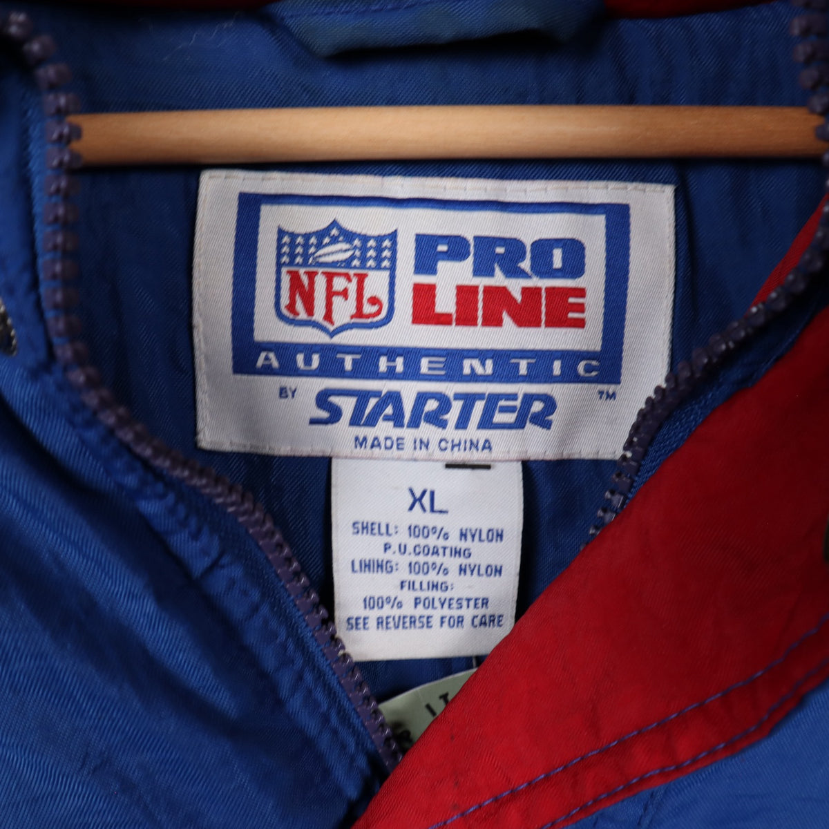 90s Blue Buffalo Bills Starter Pullover Jacket 6511