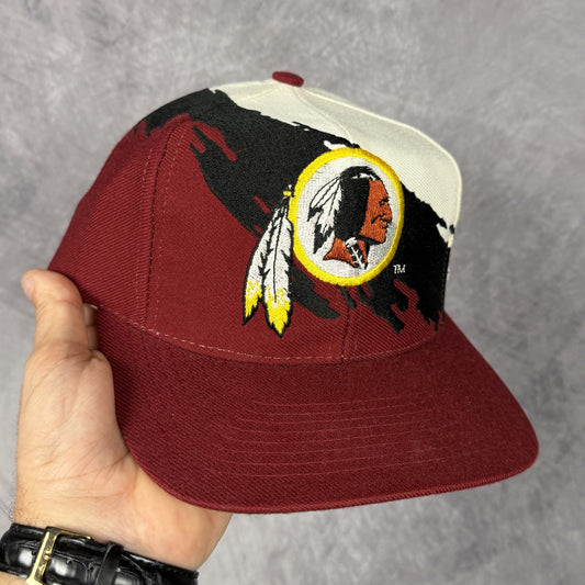 90s Washington Redskins Logo Athletic Splash Snapback Hat 6815