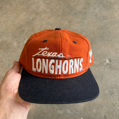 90s Burnt Orange Texas Longhorns Snapback Hat 5800
