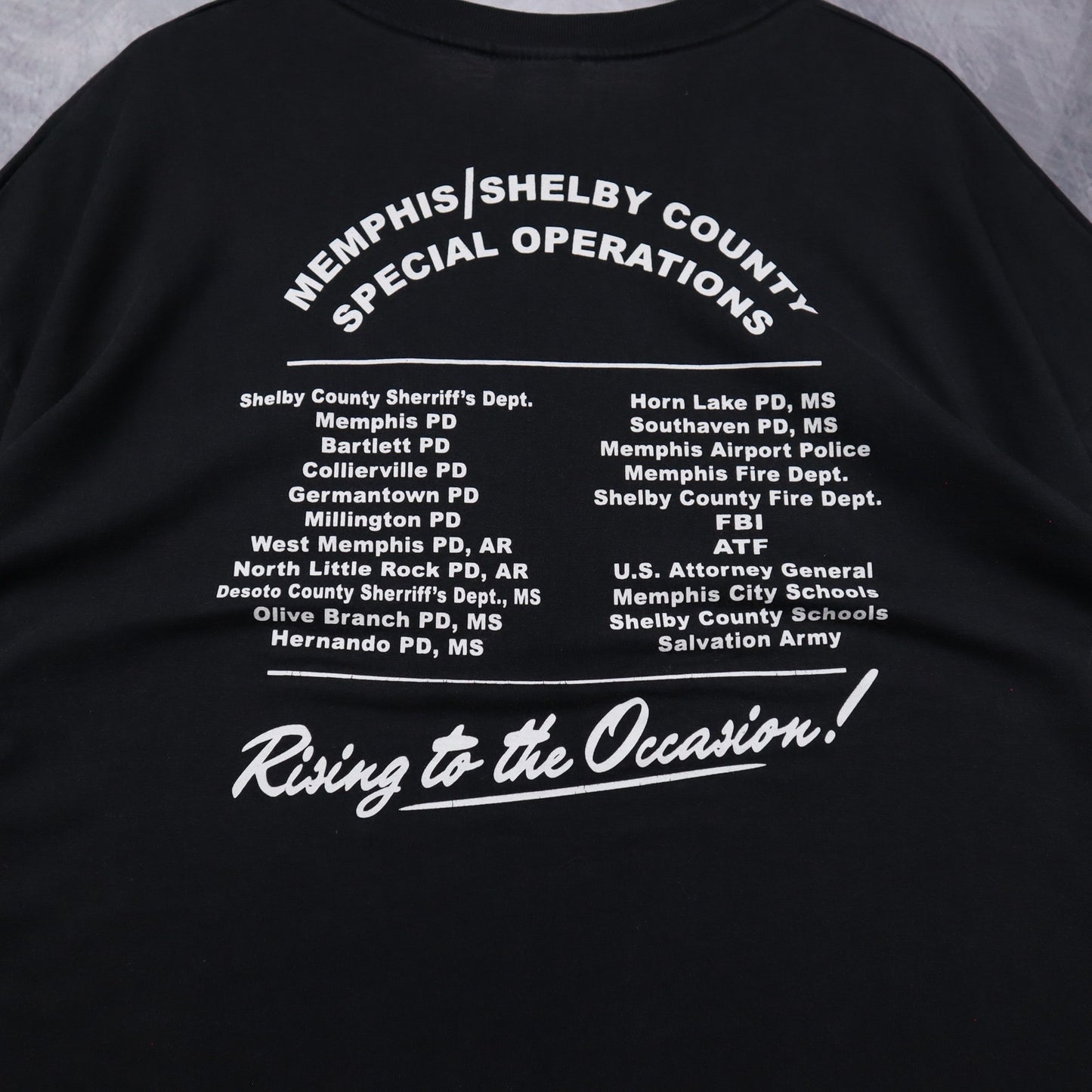 2001 Black Operation School Rescue Memphis Police Shirt 4672