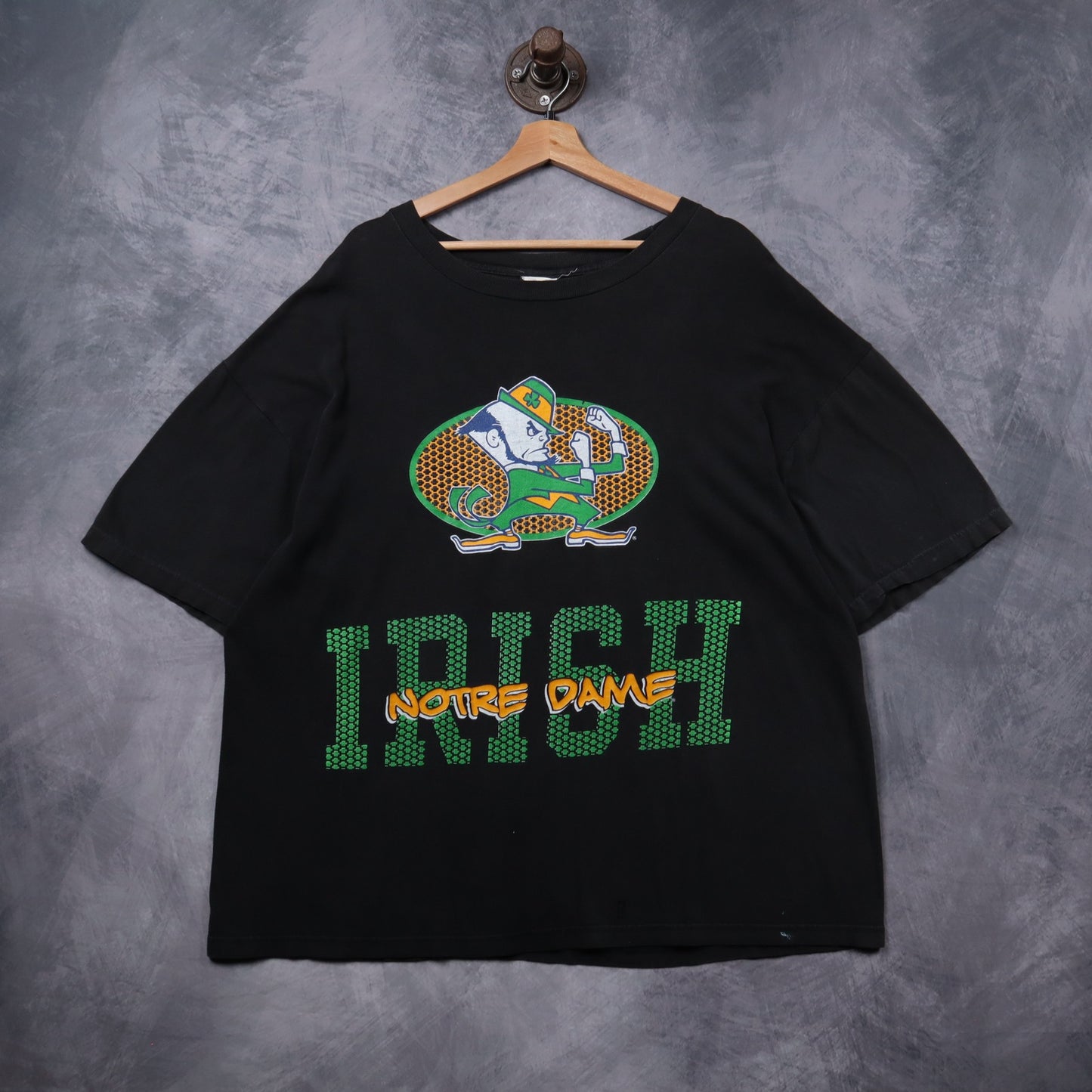 90s Black Notre Dame Fighting Irish Shirt 5438