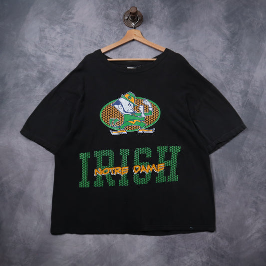 90s Black Notre Dame Fighting Irish Shirt 5438