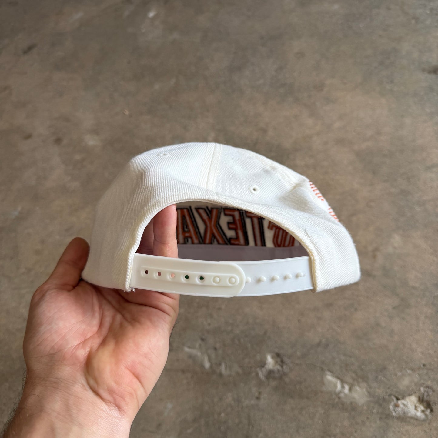 90s White Texas Longhorns Sports Specialties Snapback Hat 5776