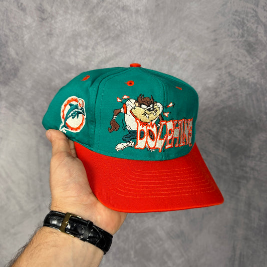 1993 Teal Miami Dolphins Taz Snapback Hat 6820