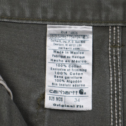 Y2K Moss Green Carhartt Original Fit Carpenter Shorts 5185