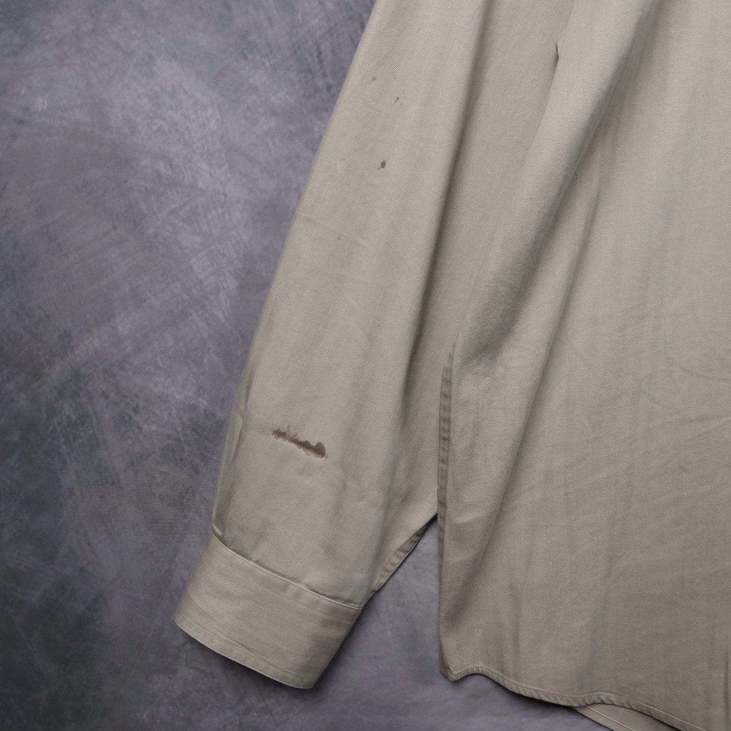 90s Khaki Chaps Ralph Lauren Crest Long Sleeve Button Up Shirt 5428