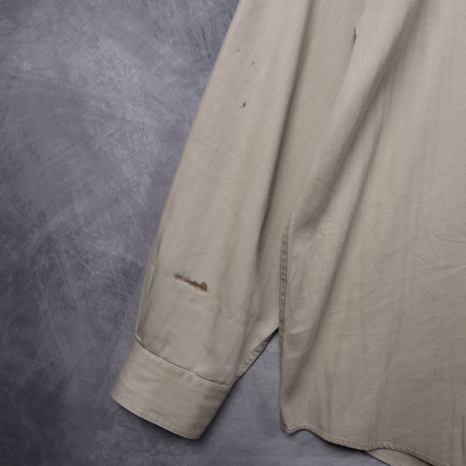 90s Khaki Chaps Ralph Lauren Crest Long Sleeve Button Up Shirt 5428