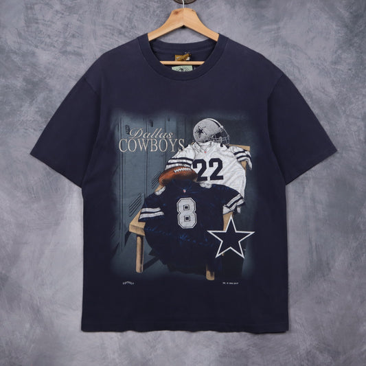 1994 Navy Blue Dallas Cowboys Locker Room Shirt 6551