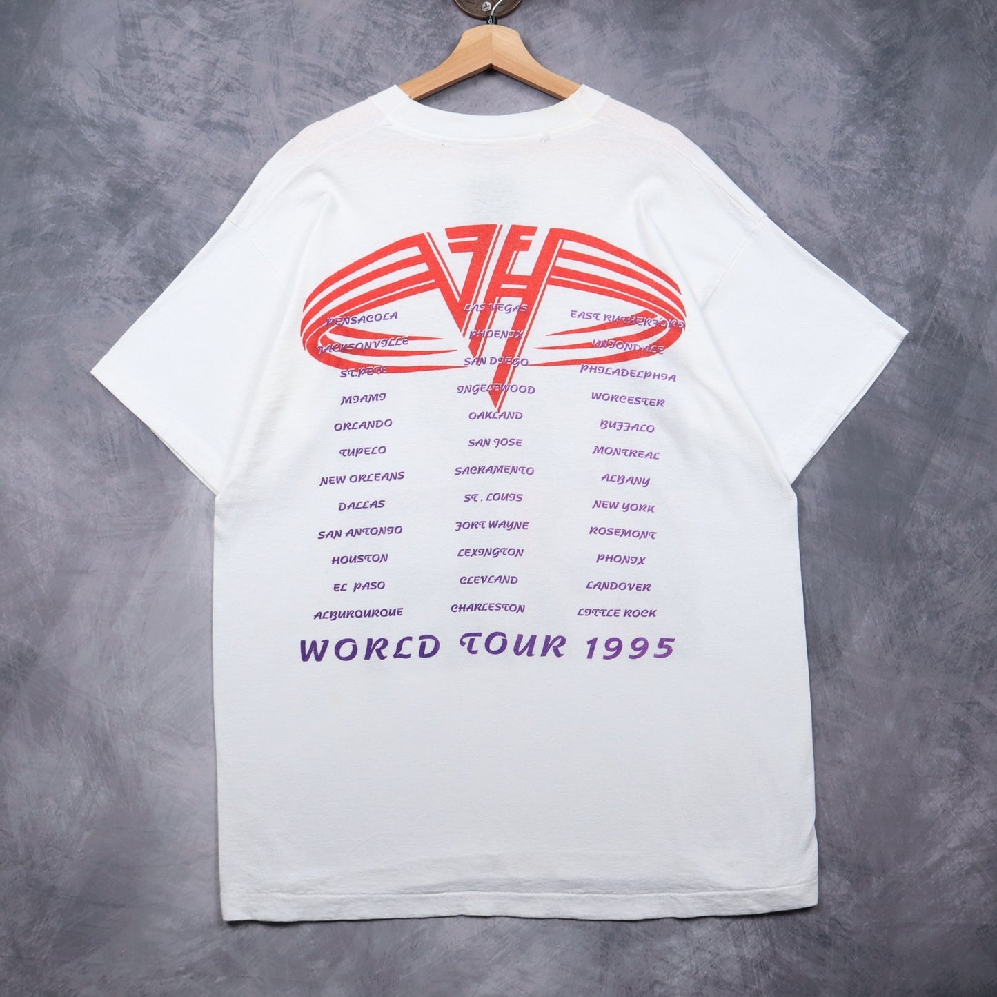 1995 White Van Halen Balance World Tour Shirt 4937