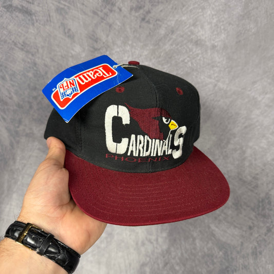 90s Black Phoenix Cardinals Snapback Hat 6877