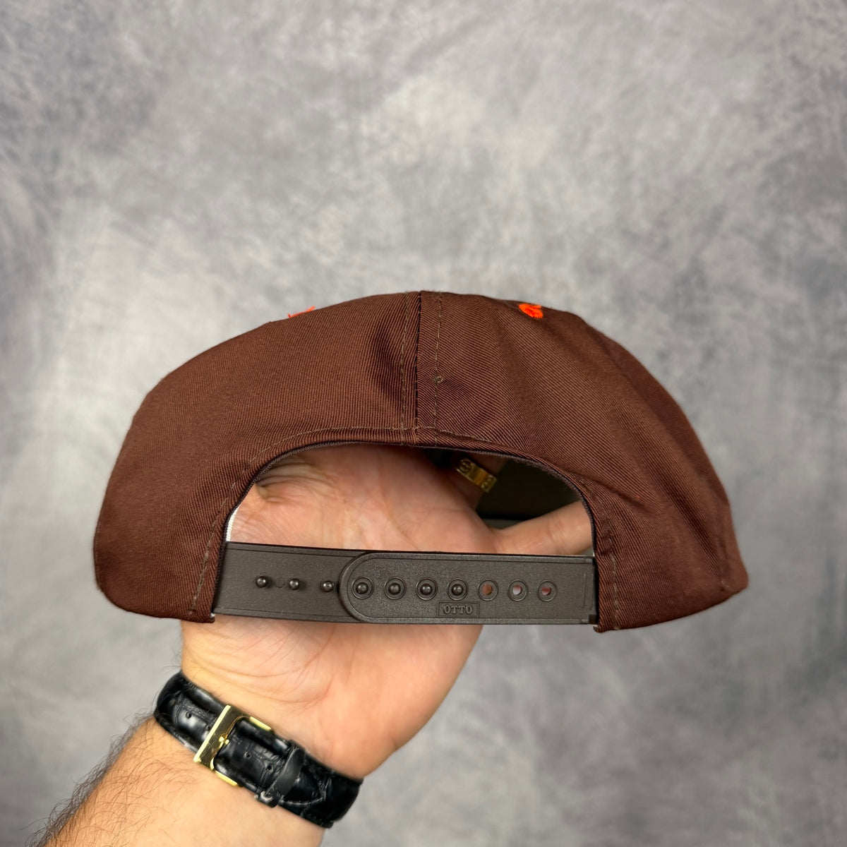 90s Brown Cleveland Browns Snapback Hat 6872