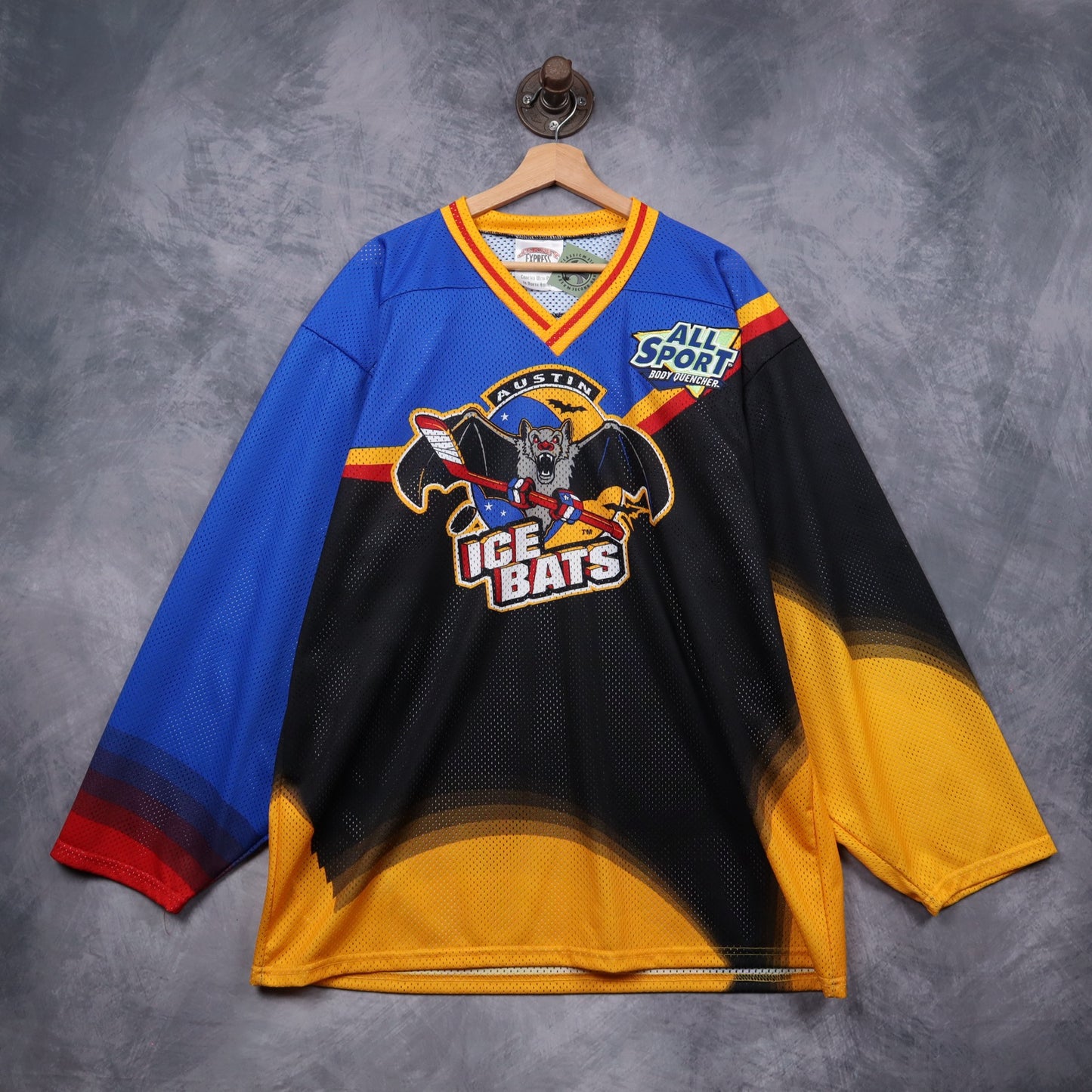 90s Black Austin Ice Bats WPHL Hockey Jersey 5146