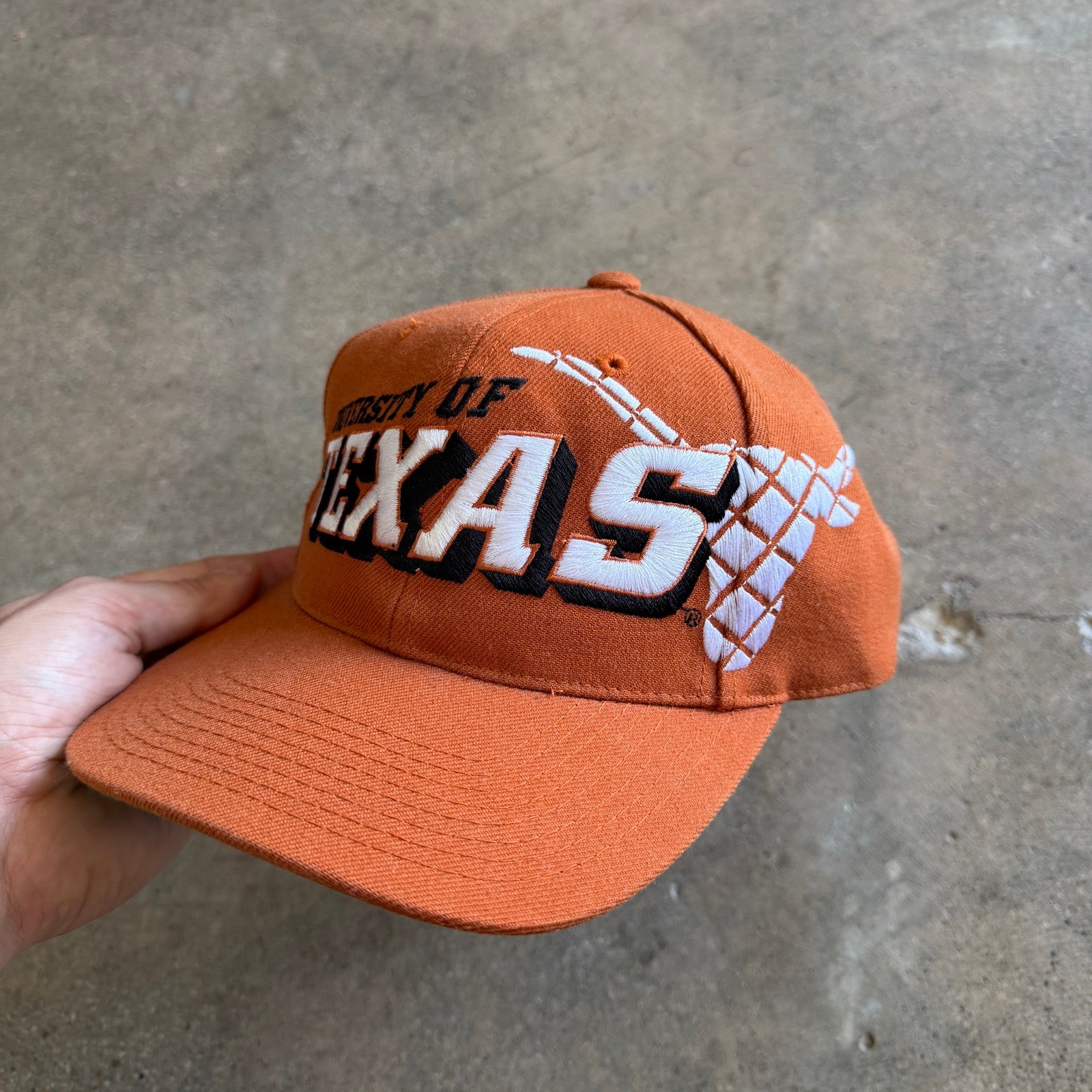 90s Orange University of Texas Sports Specialties Snapback Hat 5768