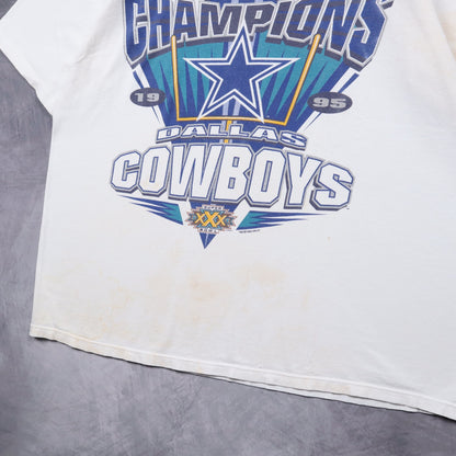 1995 White Dallas Cowboys NFC Champions Shirt 6685