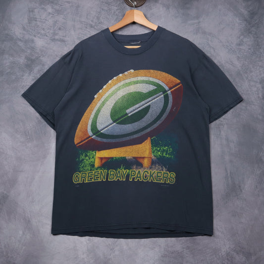 90s Faded Black Green Bay Packers Shirt 6770