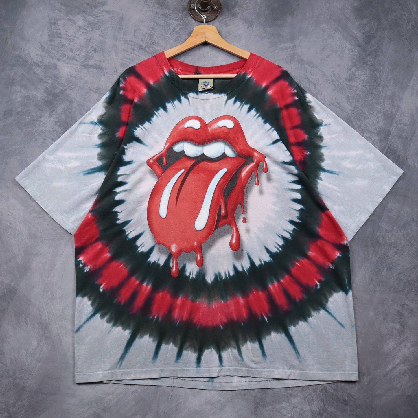 2000 Rolling Stones Dripping Tongue Tie Dye Shirt 4925