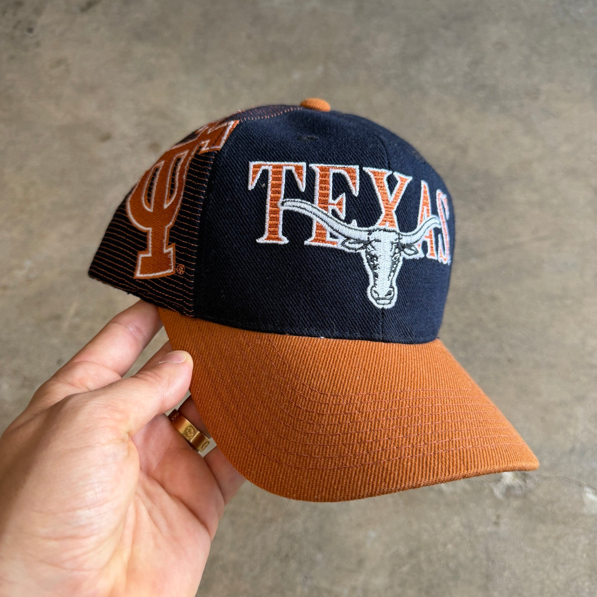 90s Navy Blue Texas Longhorns Sports Specialties Snapback Hat 5773