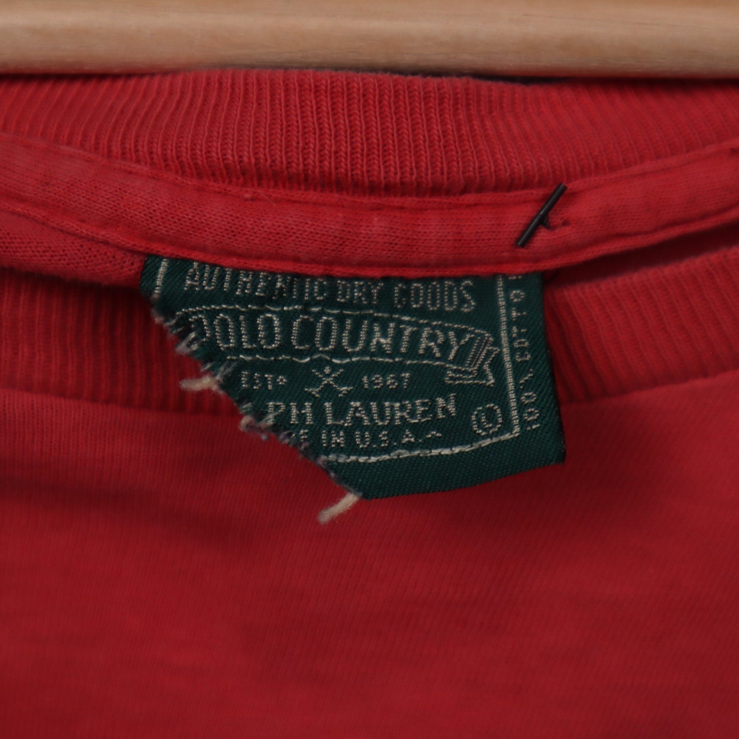90s Red Polo Country Ralph Lauren Pocket Shirt 4722