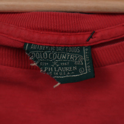 90s Red Polo Country Ralph Lauren Pocket Shirt 4722