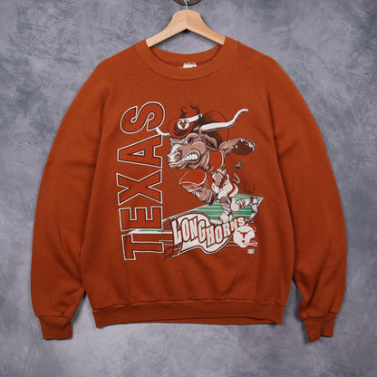 90s Burnt Orange Texas Longhorns Crewneck Sweatshirt 5705