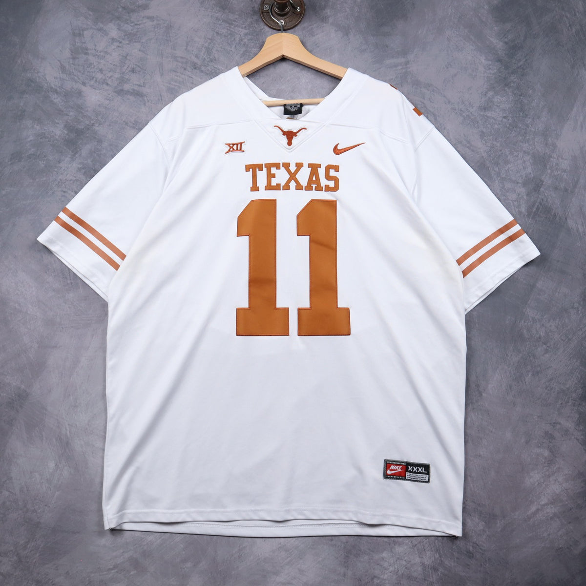 00s White Nike Texas Longhorns Ehlinger #11 Jersey 5814