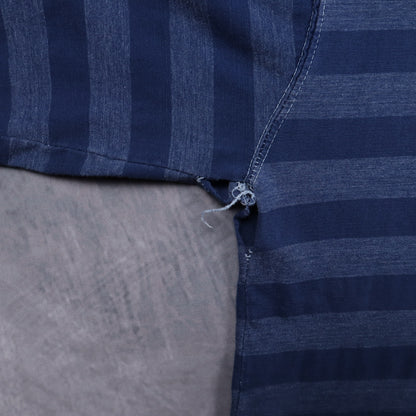 90s Blue Bike Striped Shirt 5506