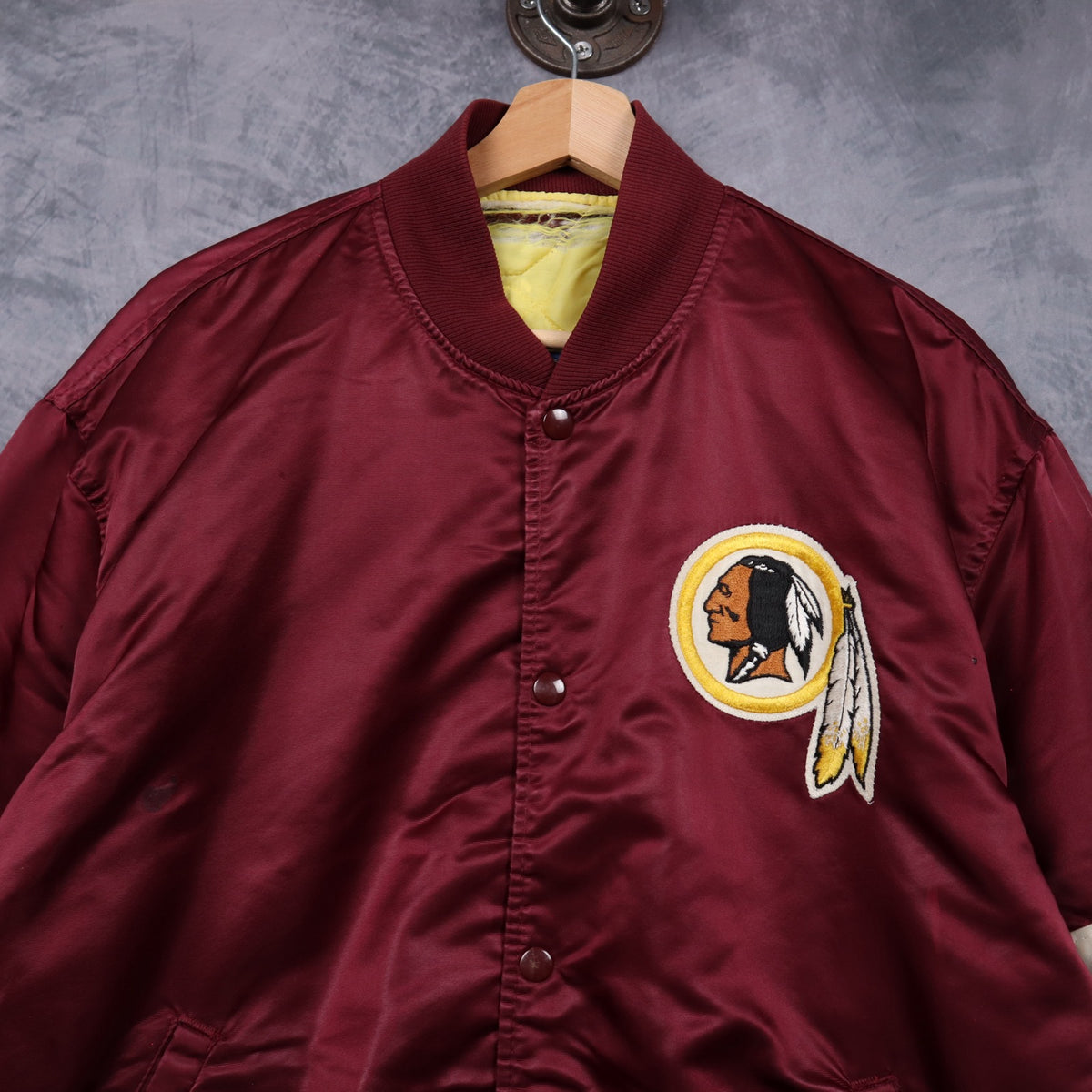 90s Red Washington Redskins Starter Satin Bomber Jacket 6506