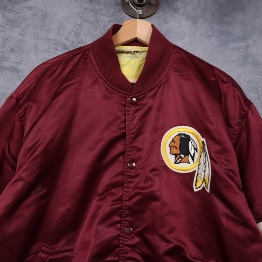 90s Red Washington Redskins Starter Satin Bomber Jacket 6506